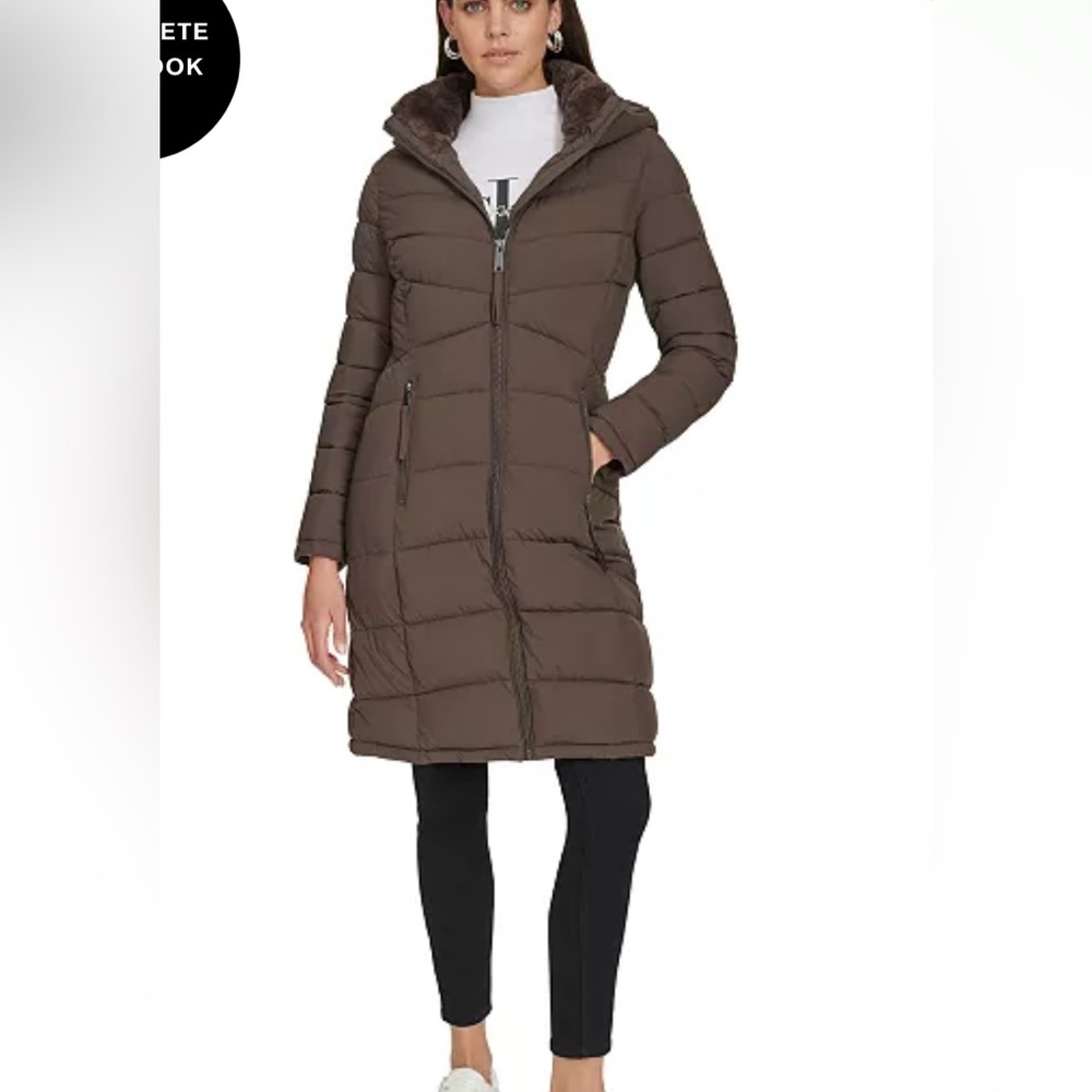 Calvin Klein Sorona Aura 0° F Puffer Coat Women's Size M Forrest Green